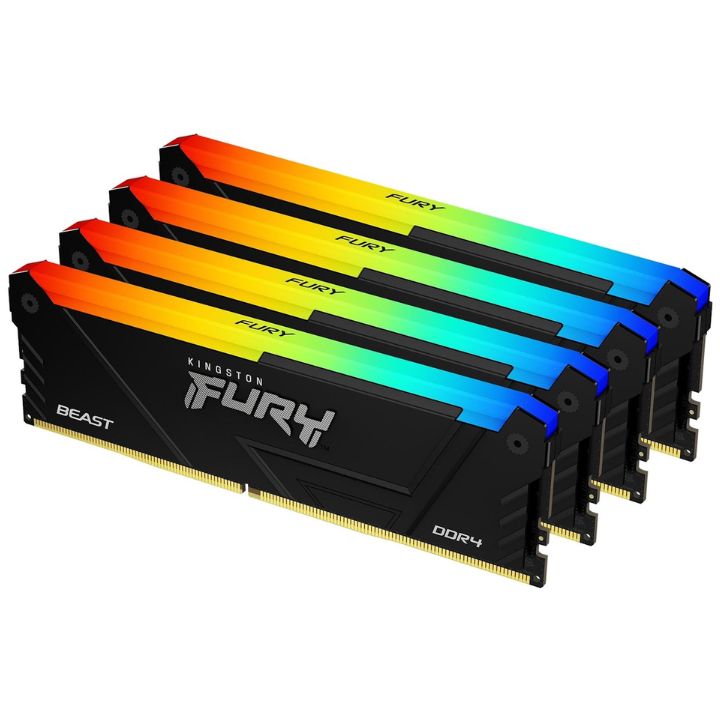 купить ОЗУ Kingston FURY Beast RGB 128Гб (32x4) DIMM DDR4 KF432C16BB2AK4/128 в Алматы