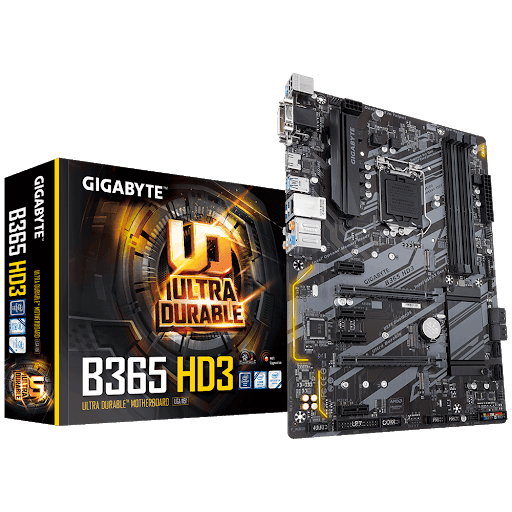 купить Материнская плата GIGABYTE B365 HD3 LGA1151 B365  2xPCI-E Dsub+DVI+HDMI GbLAN SATA ATX 2DDR4 в Алматы