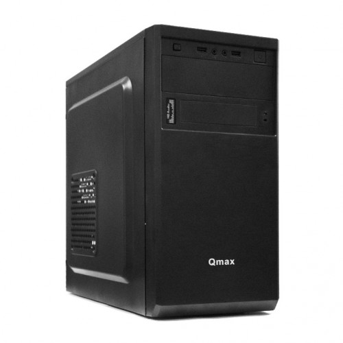 купить CASE Qmax 1701B MidiTower  2,5* x 4, 3,5*x 3, External 3,5*x 1, 5,25* x 1 , Expansion Slots x 4, USB x 2, 37 x 17 x 35 см,  Micro-ATX/Mini-ITX, black в Алматы