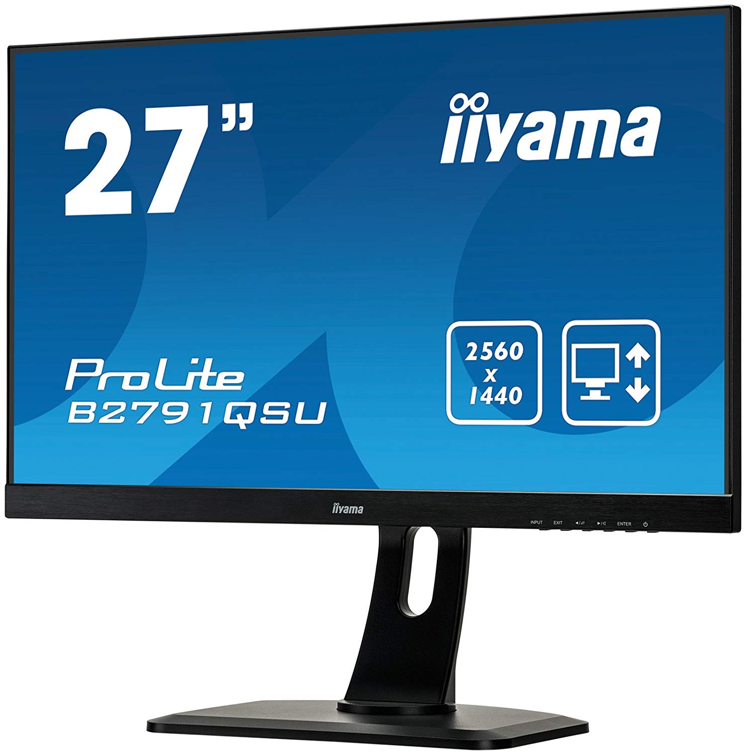 купить Монитор LCD 27** [16:9] 2560х1440(WQHD) TN, nonGLARE, 350cd/m2, H170&deg;/V160&deg;, 1000:1, 80M:1, 16.7M, 1ms, DVI, HDMI, DP, USB-Hub, Height adj, Pivot, Tilt, Swivel, Speakers, 3Y, Black в Алматы
