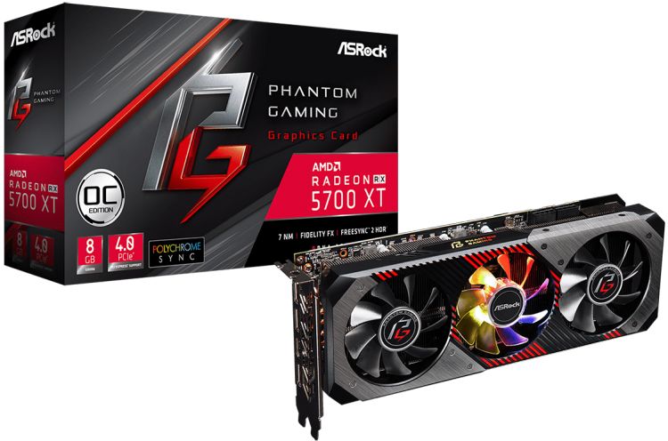 купить Видеокарта AsRock RADEON RX 5700XT Phantom Gaming D 8G OC, 8GB 256-bit GDDR6, 3xDisplayPort, 1xHDMI, PCI Express 4.0, RX5700XT PGD 8GO в Алматы