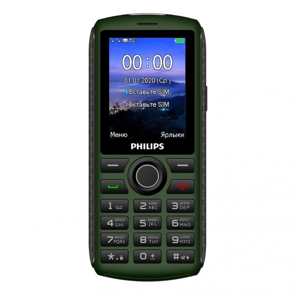 купить Мобильный телефон Philips Xenium E218 зеленый в Алматы