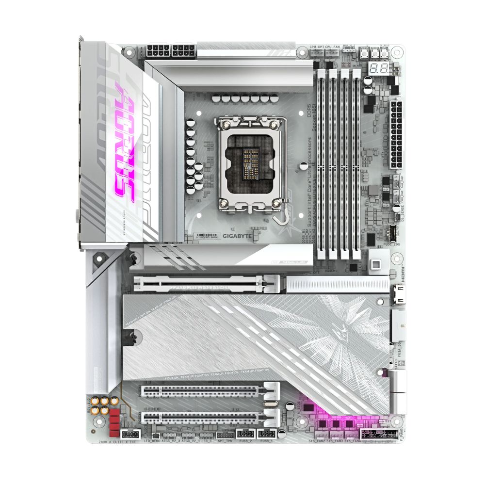 купить MB Socket1851, ATX, iZ890 (DP+HDMI) Gigabyte Z890 AORUS ELITE X ICE, 4DDR5, 3PCIx16 в Алматы