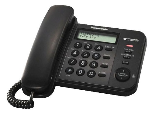 купить Panasonic Телефон проводной KX-TS2358RUB (чёрный)  в Алматы