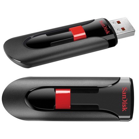 купить Флешка SanDisk Cruzer Glide USB 2.0 SDCZ60-128G-B35 128 Гб black-red в Алматы