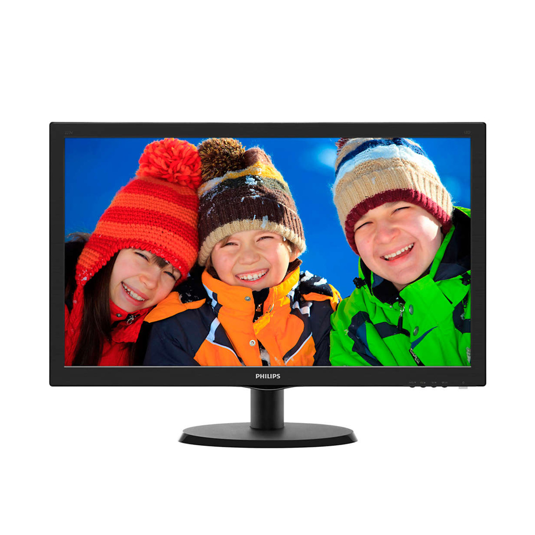 купить Монитор 21.5* PHILIPS 223V5LSB/62 TFT W-LED 1920x1080 5мс 250кд/м2 1000:1  10 000 000:1  1xD-Sub  Угол обзора: 170°/160°  Цвет: Черный. в Алматы