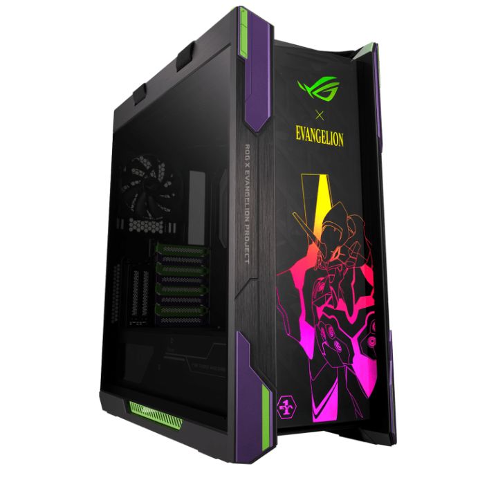 купить Кейс ASUS ROG STRIX HELIOS EVA EDITION GX601,ATX/micro ATX/Mini ITX/EATX,USB 3.1,3x120mm,AURA Sync,без БП,black/purple в Алматы