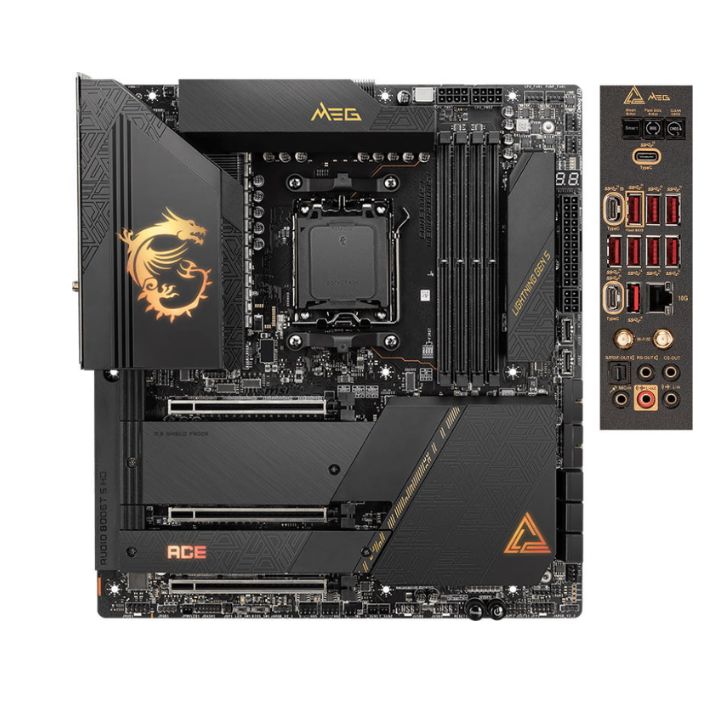 купить Материнская плата MSI MEG X670E ACE AM5 X670 4xDDR5 6xSATA3 RAID 4xM.2 USB 3.2 Gen 2 EATX в Алматы