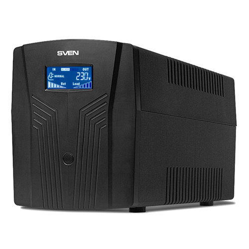 купить Источник бесперебойного питания SVEN Pro 1500, 900Вт, LCD, USB, RG-45, 3 евро розетки /  в Алматы