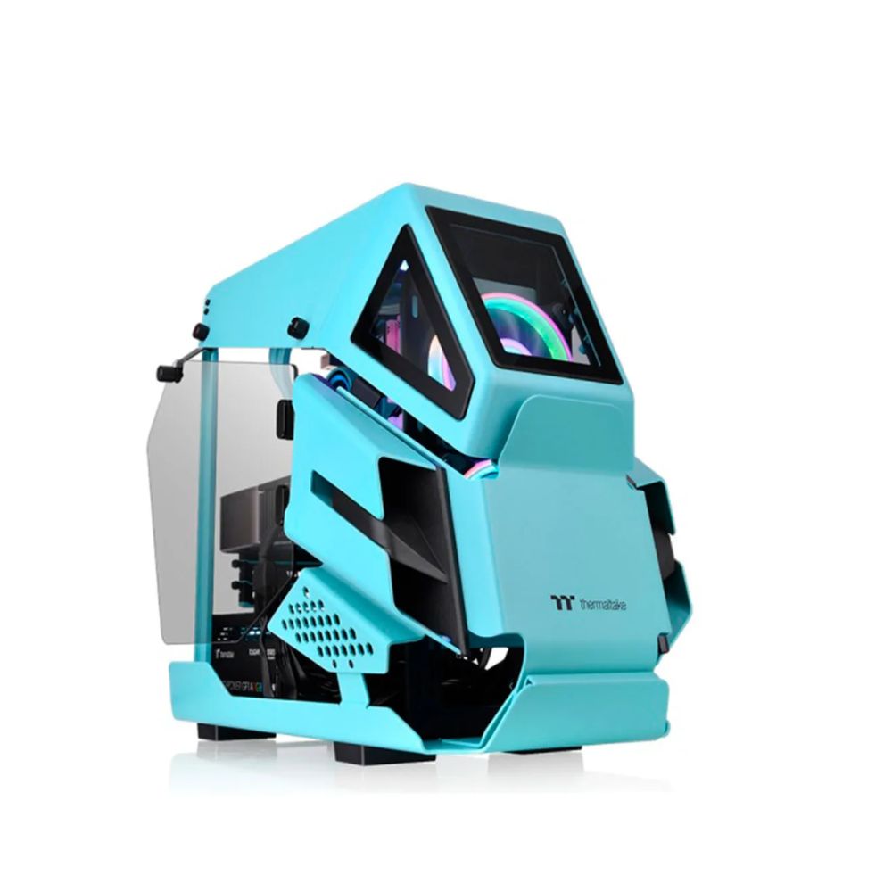 Купить Корпус Thermaltake AH T200, Mini Tower, m-ATX, Turquoise, 2x3.5*3x2.5*, 2xUSB3.0, USB-C в Алматы
