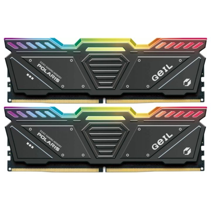купить Оперативная память 32GB Kit (2x16GB)GEIL Polaris RGB 6000Mhz DDR5 PC5-44800 GOSG532GB6000C38ADC Gray в Алматы