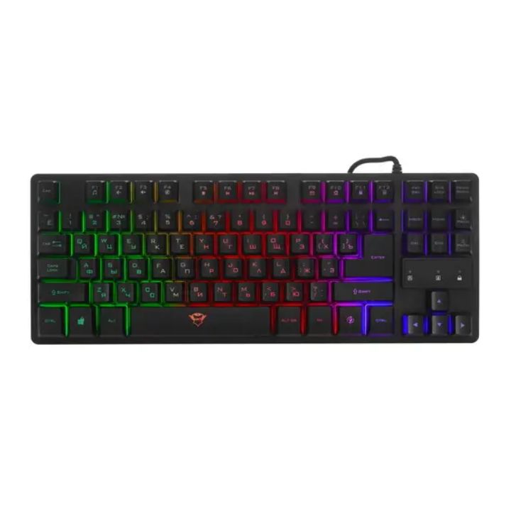 купить Клавиатура игровая Trust RU GXT 833 THADO черный в Алматы