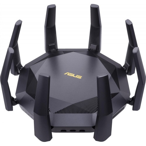 купить Wi-Fi Роутер ASUS RT-AX89X Двухдиапазонный WiFi 6 Mesh роутер AX6000, два 10GB WAN/LAN порта 1*GB WAN+8*GB LAN, AiMesh, AiProtection Pro, AiCloud 2.0, AiDisk, AiRadar, легкая настройка с ASUS Router App, 8 антенн, USB 3.1*2, WTFast ускорение в играх, в Алматы