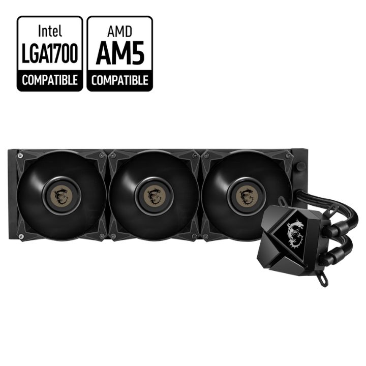 купить Водяное охлаждение для CPU MSI MAG CORELIQUID P360. Socket Intel/AMD, 4pin, Fan 3x120см в Алматы