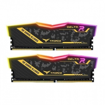 купить ОЗУ Team DELTA R TUF RGB YELLOW 16Gb(8x2)/3200MHz CL18, 1.35V, TF9D416G3200HC16FDC01 в Алматы