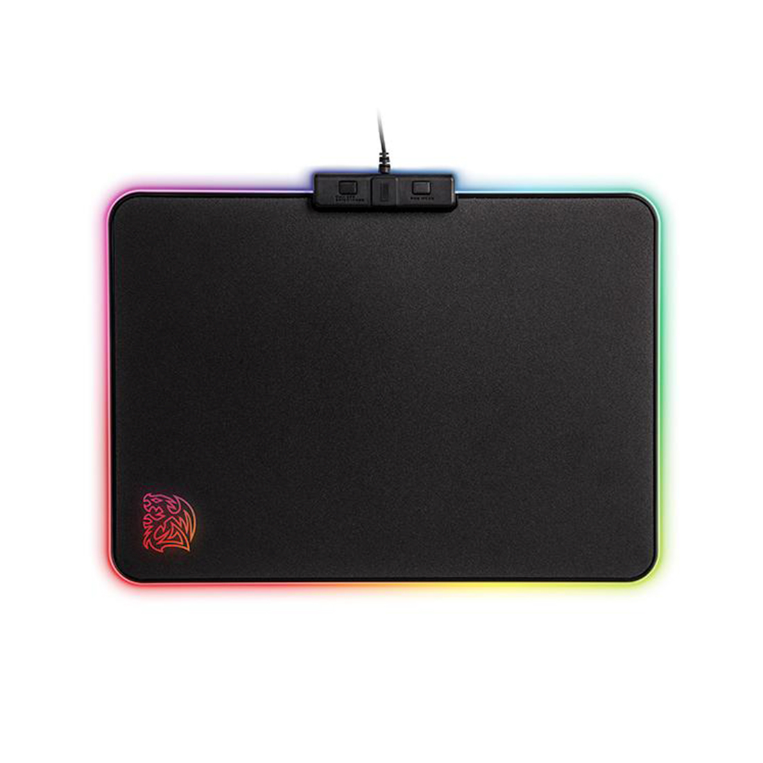 купить Коврик для компьютерной мыши, Thermaltake, DRACONEM RGB TOUCH ID , MP-DCM-RGBHMS-02, 355*255*4мм, Тканевая поверхность с контуром, Подсветка RGB, USB, Чёрный в Алматы