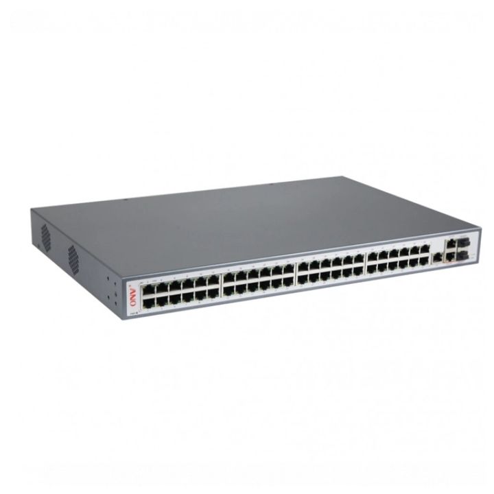 купить Коммутатор PoE неуправляемый 48-портовый ONV POE31048PF <48 портов PoE 802.3af/at, 2*1000M Combo TP/SFP, бюджет мощности PoE 600W> в Алматы