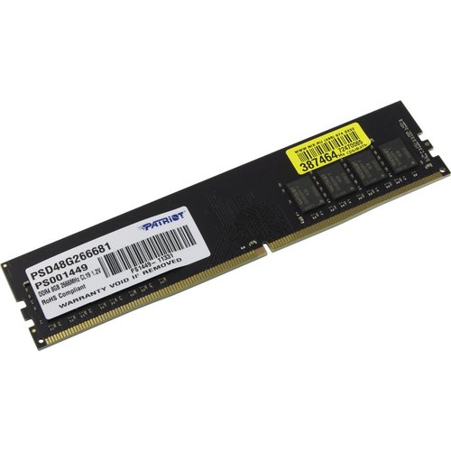 купить Модуль памяти Patriot, PSD48G266681, DDR4, 8 GB ,DIMM <PC4-21300/2666MHz> CL19, 8 chip в Алматы