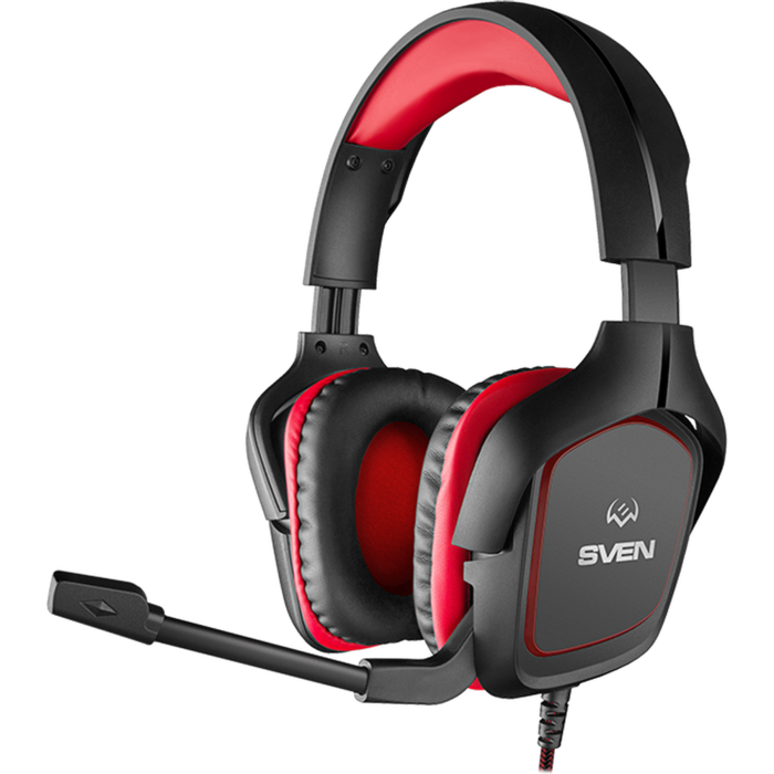 купить SVEN AP-G333MV Игровые стереонаушники с микрофоном черный-красный /  в Алматы