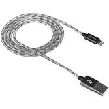 купить CANYON CFI-3 Lightning USB Cable for Apple, braided, metallic shell, cable length 1m, Dark gray, 14.9*6.8*1000mm, 0.02kg в Алматы