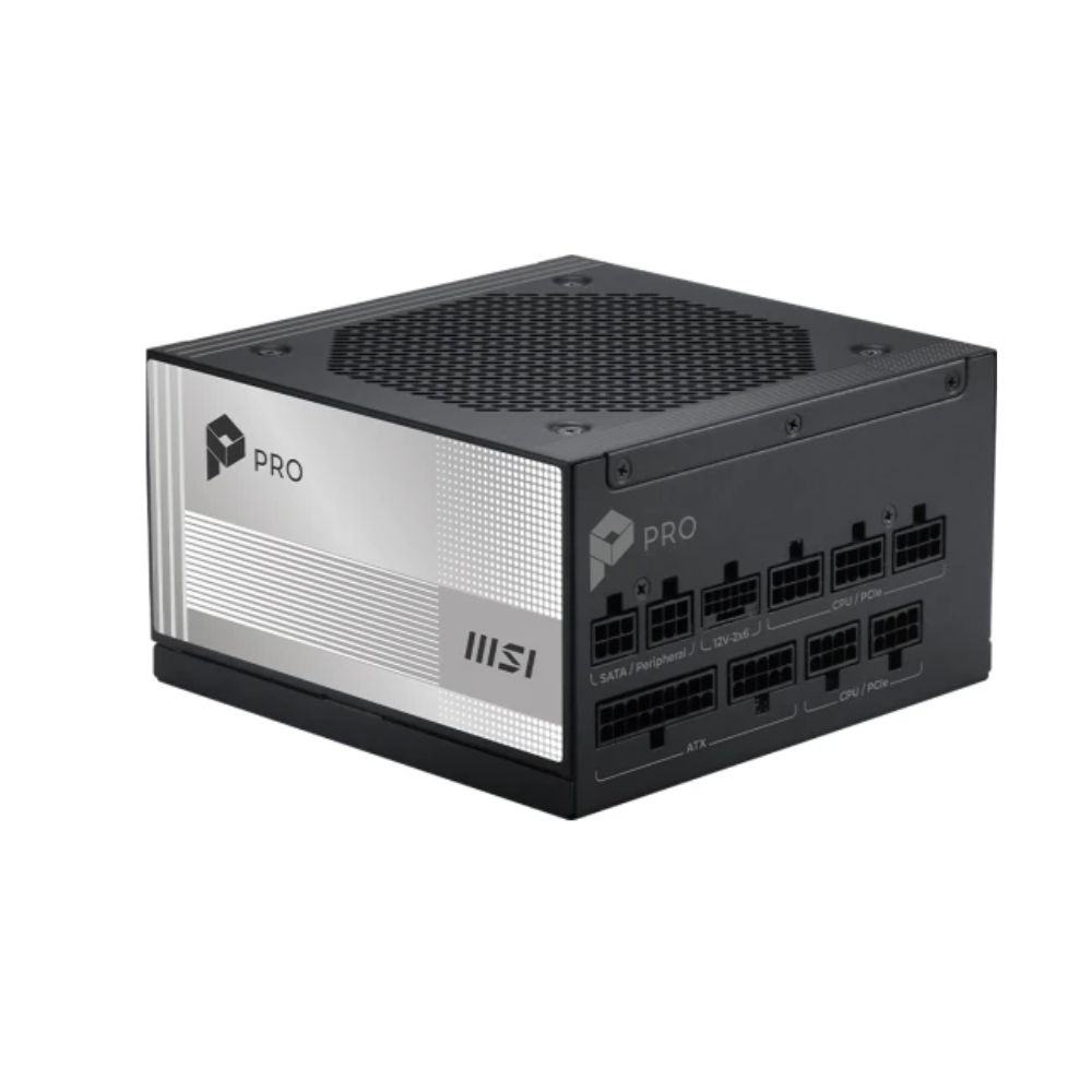 купить Блок питания MSI 1000W, PRO A1000PL PCIE5, Full Modular, ATX, 80+ PLATINUM, >92%, Fan 120mm, Черный в Алматы