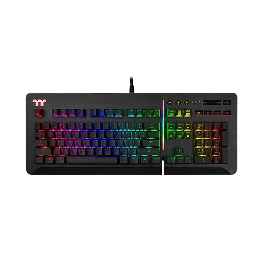 купить Клавиатура, Thermaltake, Level 20 Black (Silver Switch), GKB-LVG-SSBRRU-01, Игровая, Механические клавиши, Подсветка RGB, USB, Размер: 185,96*482*43,93 мм., Анг/Рус, Чёрный в Алматы
