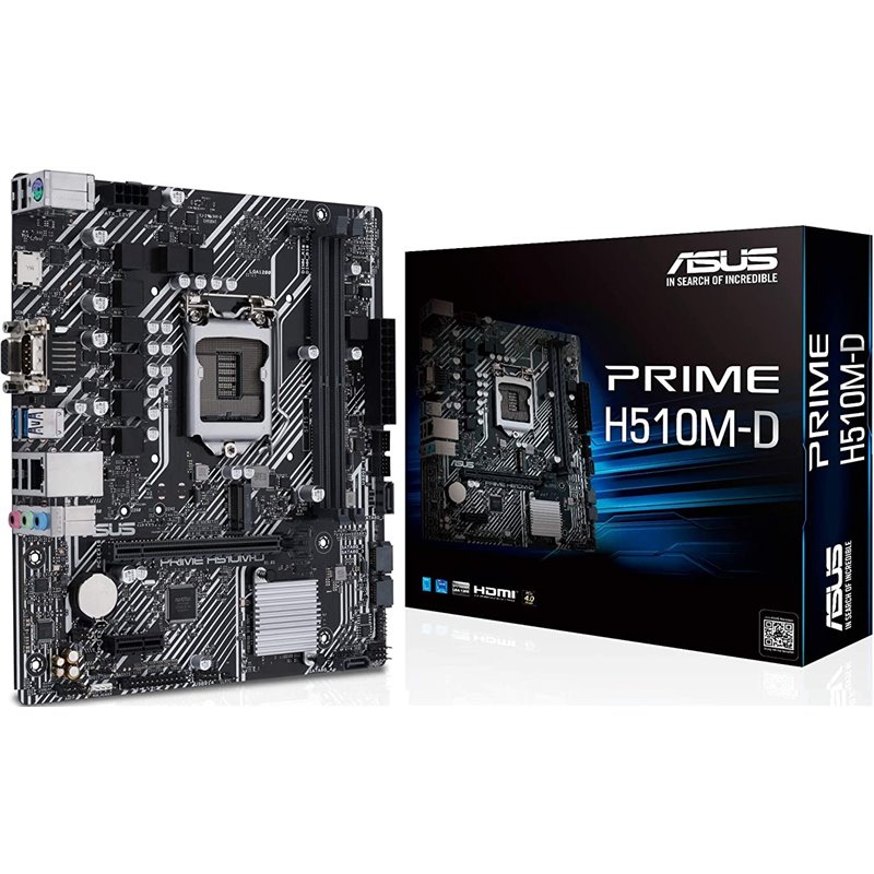 купить Материнская плата ASUS PRIME H510M-D LGA1200 2xDDR4 4xSATA3 M.2 D-Sub HDMI mATX в Алматы