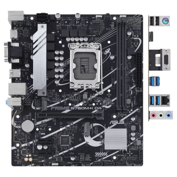 купить Материнcкая плата ASUS PRIME B760M-K D4 s1700 B760 2xDDR4 M.2 HDMI VGA mATX в Алматы