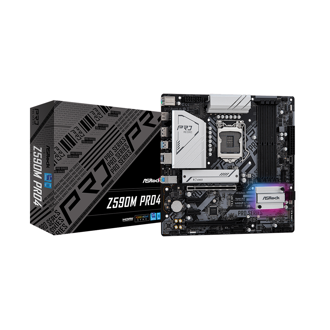 купить Материнская плата ASRock Z590M PRO4 в Алматы