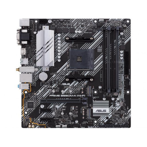 купить Сист. плата Asus PRIME B550M-A WI-FI, B550, AM4, 4xDIMM DDR4, 1xPCI-E x16, 2xPCI-E x1, 2xM.2, 4xSATA, DVI-D, D Sub, HDMI в Алматы