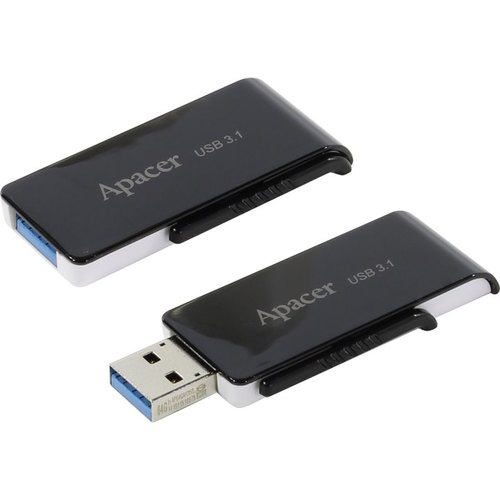 купить USB-накопитель, Apacer, AP64GAH350B-1, 64GB, USB 3.1, Чёрный в Алматы