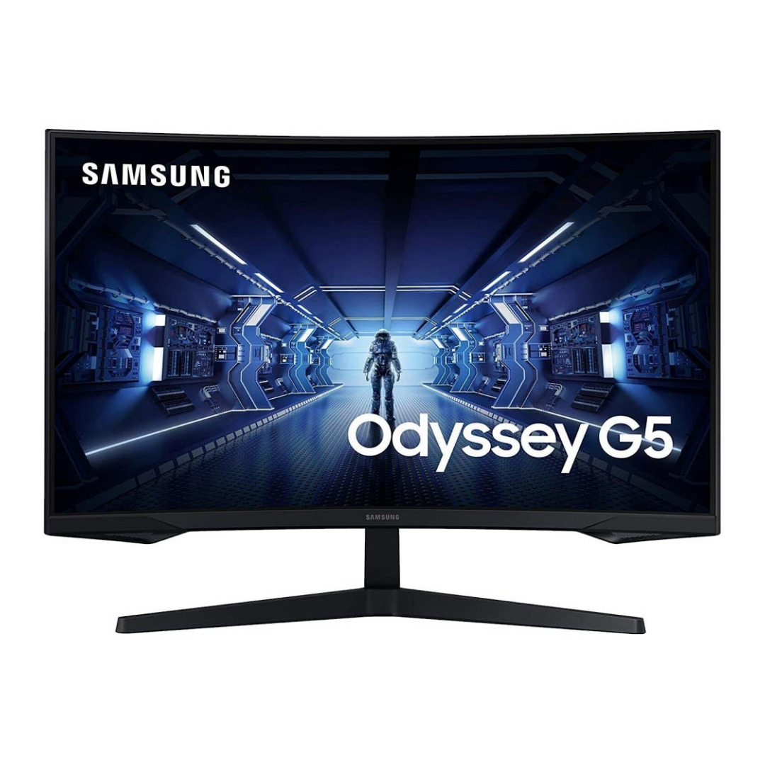 купить Монитор жидкокристаллический Samsung LC27G55TQWIXCI 27" Odyssey G5 16:9 2560x1440 144Hz VA, изогнутый1000R, 250cd в Алматы