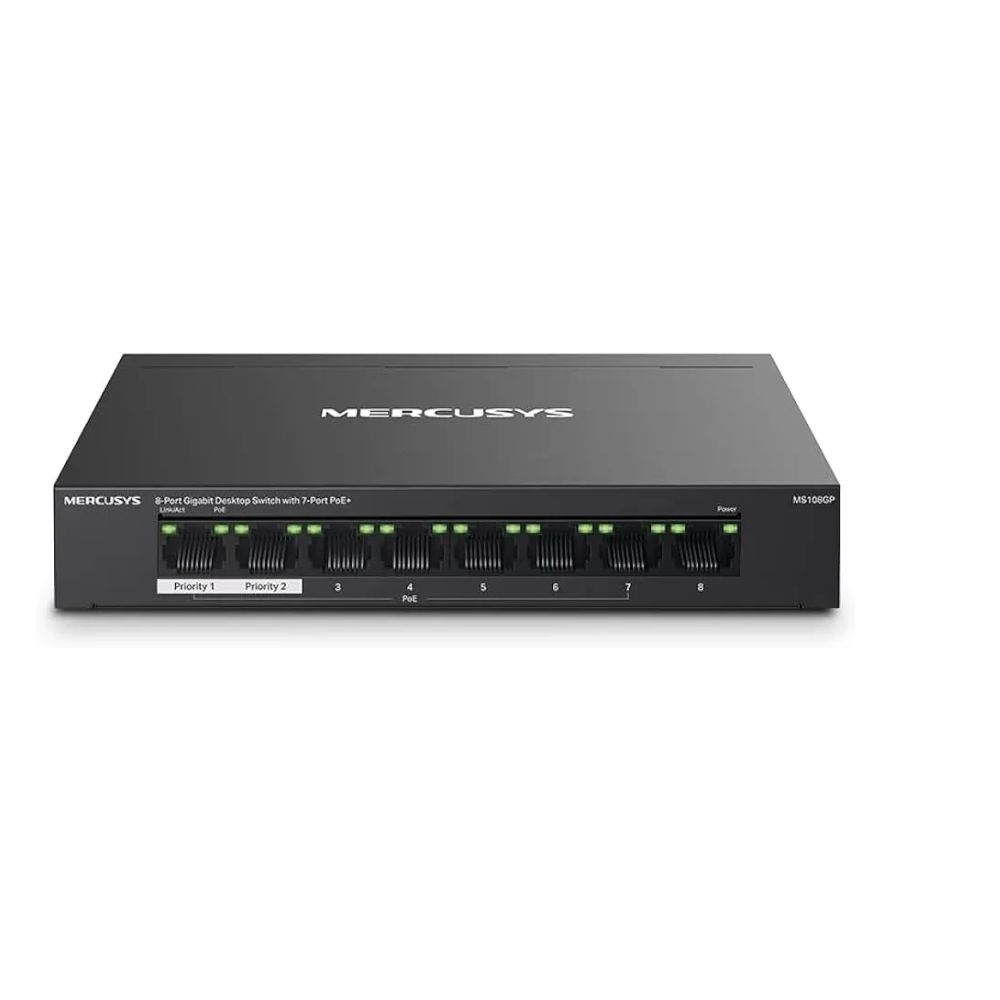 Купить Switch 8 port Mercusys MS108GP, 8x10/100/1000 Мбит/с, PoE в Алматы