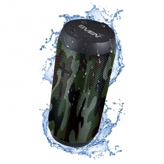 купить SVEN PS-210, камуфляж (12W, Водонепроницаемый (IPx6), TWS, FM, USB, microSD, 1500mA*h) /  в Алматы
