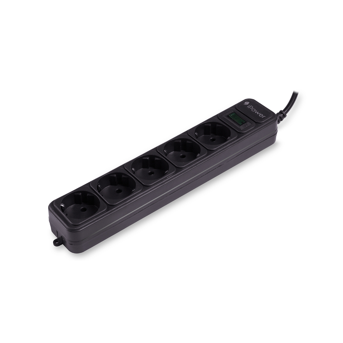 купить Сетевой фильтр, iPower, iPEO5S, 5 розеток, 1.8 м., 220-240В, 10A, Чёрный в Алматы