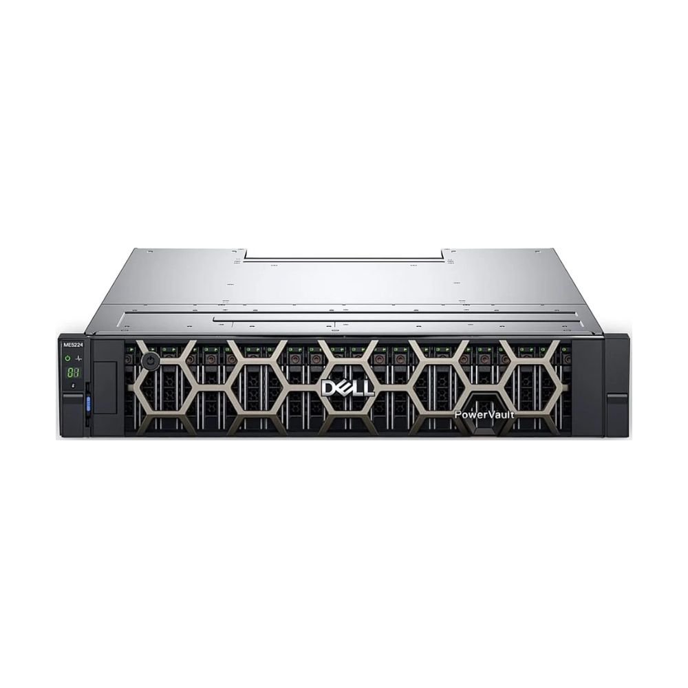 купить Хранилище Dell/PowerVault ME5224 2U/32Gb FC Type-B 8 Port Dual Controller (2xSFP+, FC32, 32GB - 2 pcs.)/12x1.92Tb SSD SAS RI 24Gbps/PSNBD3Y/2x580W в Алматы