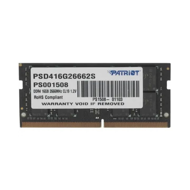 купить Модуль памяти Patriot, PSD416G26662S, DDR4, 16 GB ,SO-DIMM <2666MHz> CL19 в Алматы