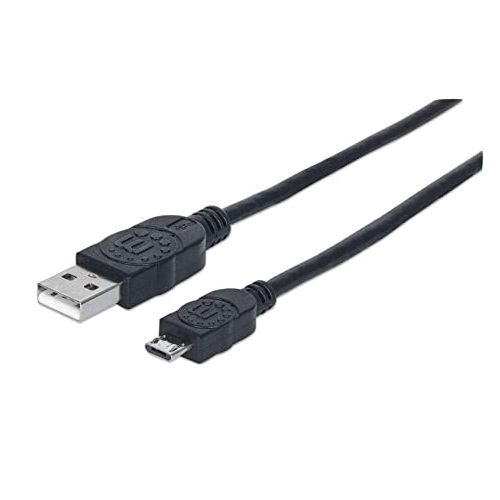 купить Кабель Manhattan USB 2.0, A (M) - Micro-B (M), черный, 0,5 м 325677                                                                                                                                                                                        в Алматы