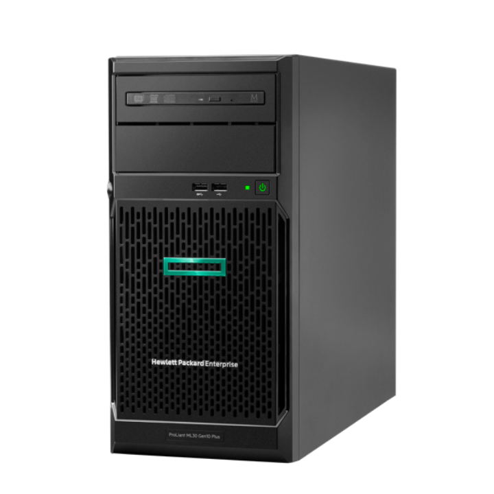купить Сервер HP Enterprise/ML30 Gen10 Plus/1/Xeon/E-2314 (4C/4T 8MB)/2,8 GHz/16 Gb/S100i (SATA only)/4LFF/2х1GbE/1 x 350W в Алматы