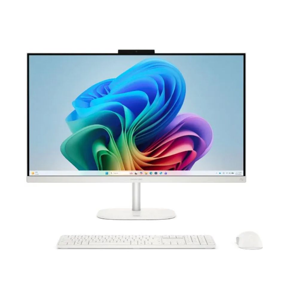 Купить Моноблок HP D74N1EA OmniStudio All-in-One Desktop 27-cu0019ci PC 27** FHD (1920 x 1080) IPS 100Hz/Intel Core 7 240H up to 5,2Ghz (10Cores)/16GB/512GB/Integrated/Wi-Fi 6/BT5.4/1080P FHD Camera/USB mouse+keyboard/DOS/1Y/Cotton white в Алматы
