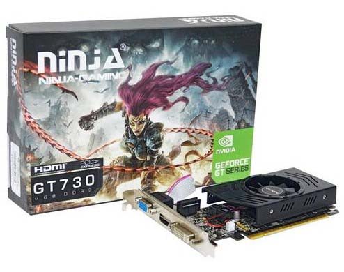купить Видеокарта Sinotex Ninja GeForce GT 730 4Gb 128-bit DDR3 D-Sub DVI HDMI (NK73NP043F) BOX в Алматы