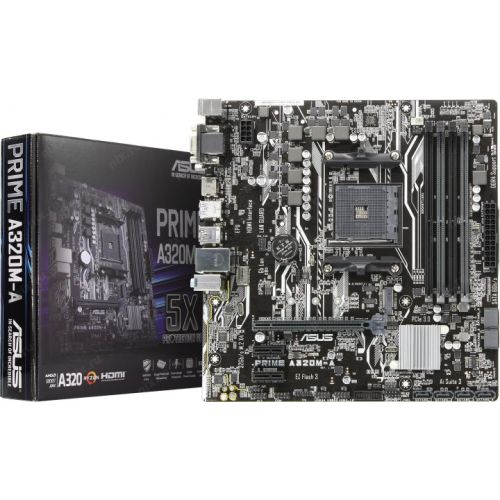 купить Материнская плата ASUS PRIME A320M-A AMD AM4  A320 4xDDR4 Max. 64Gb, DDR4 2666/2400/2133 MHz 6xSATA3 1xM.2 1xDVI 1xHDMI 1xDP 1xPCIe3.0x16 2xPCIe2.01x SuMulti-VGA output support : HDMI/DVI/RGB ports 4xUSB3.1 2xUSB2.0 mATX в Алматы