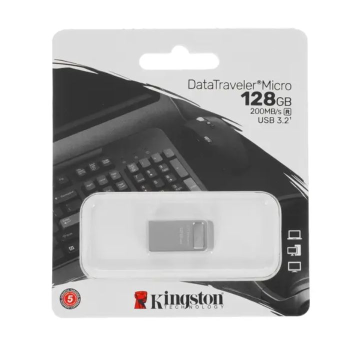 купить USB- Flash Kingston DTMC3G2/128GB, USB 3.2 Gen 1, 200MB/s Metal в Алматы