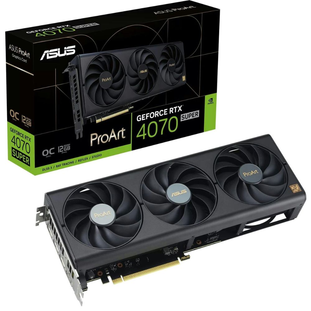 купить Видеокарта ASUS GeForce RTX4070 SUPER OC 12GB PROART-RTX4070S-O12G в Алматы