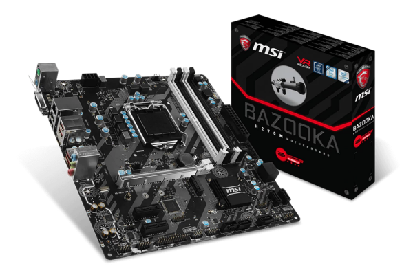 купить Сист. плата MSI H270M BAZOOKA, Z270, 4xDIMM DDR4, 1xPCI-Ex16, 2xPCI-Ex1, 6xSATA, M.2, HDMI, DVI-D, mATX в Алматы