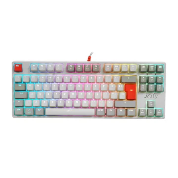 купить Клавиатура игровая/Gaming keyboard Xtrfy K4 TKL RGB Kailh Red, RU, Retro в Алматы