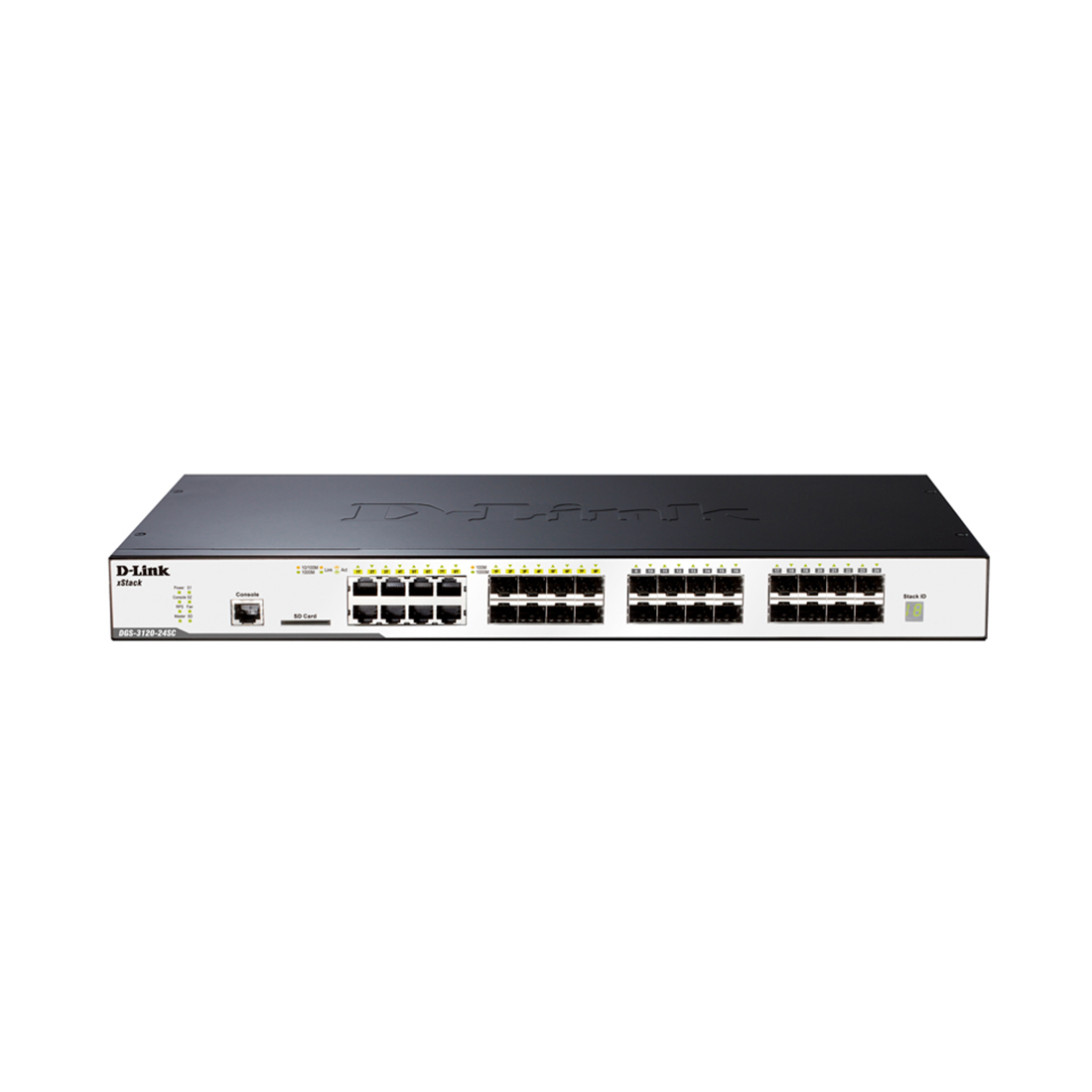 купить Коммутатор, D-Link, DGS-3120-24SC/B1ARI, 19 дюймовый стоечный, 16 портов 100/1000Base-X SFP, 8 комбо-портов 100/1000Base-T/SFP, 2 порта 10GBase-CX4, Управляемый 3 уровня, Корпус металл, 1U в Алматы