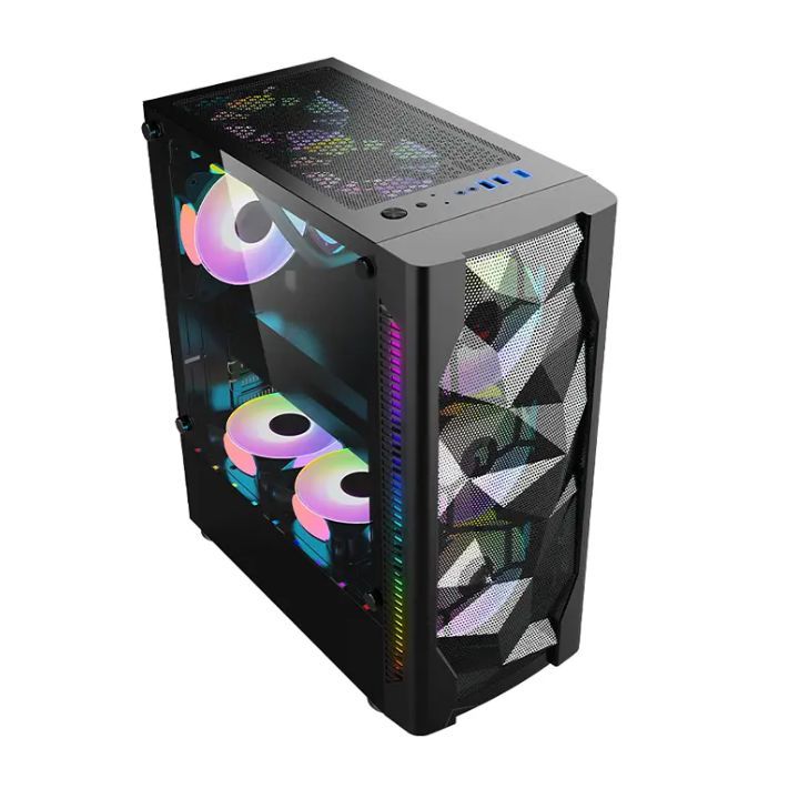 купить Корпус Wintek Mistral D532-B TG, ATX/Micro ATX, USB 1*3.0/2*2.0, HD-Audio Mic, 0,5 mm, 3*12cm ARGB в Алматы