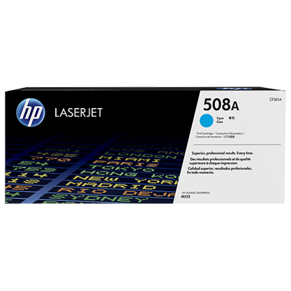 купить Картридж лазерный HP LaserJet 508A CF361A, Голубой, совместимость HP Color LaserJet Enterprise M552/553/557 в Алматы