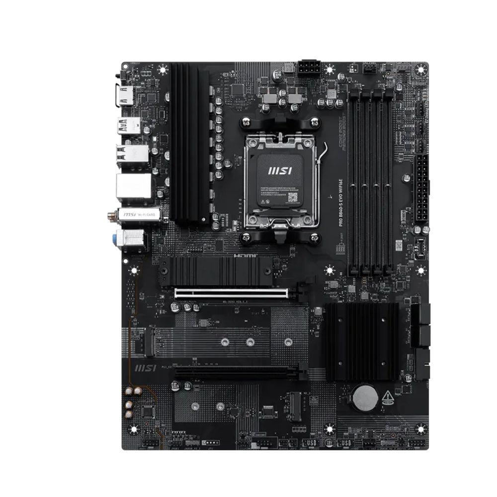купить Материнская плата MSI PRO B840-S EVO WIFI6E AM5 B840 4xDDR5 4xSATA6G RAID 3xM.2 1xHDMI 1xType-C ATX в Алматы